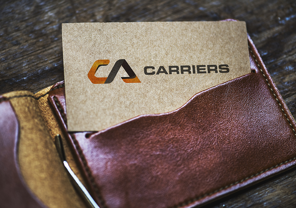 Calling card mockup in a wallet